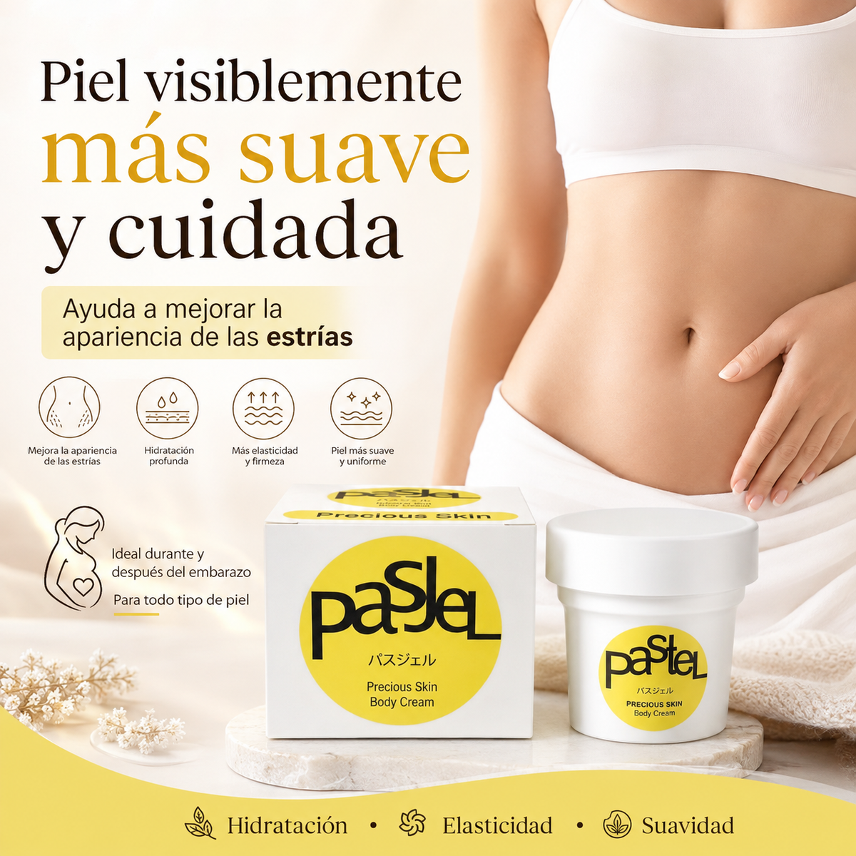 Pasjel Precious Skin – Crema Corporal para Estrías