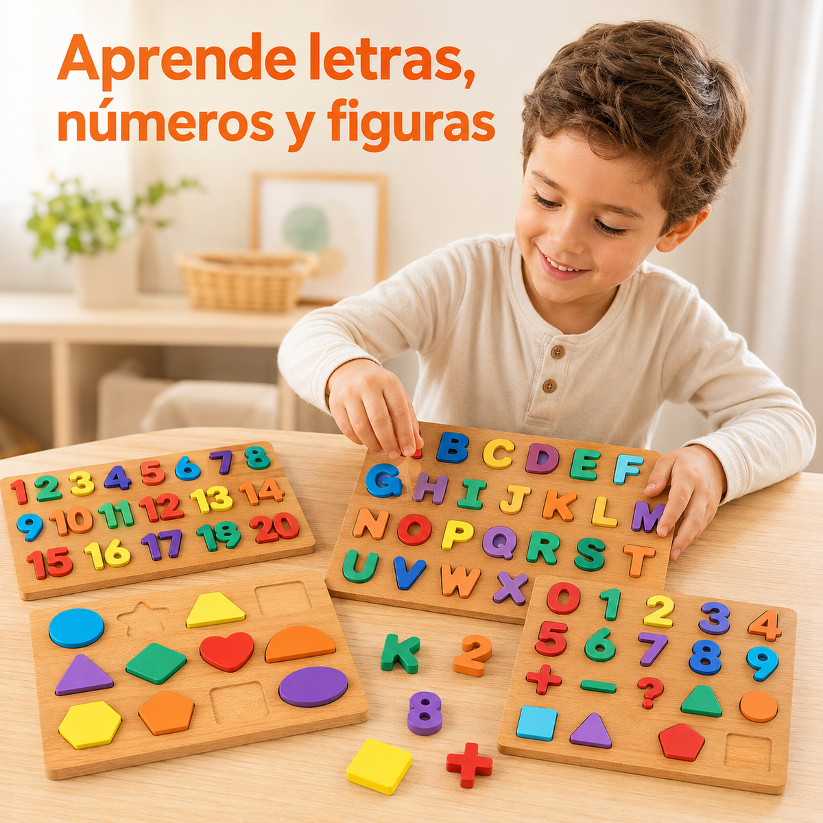 Tablero de Letras Mayúsculas  Madera