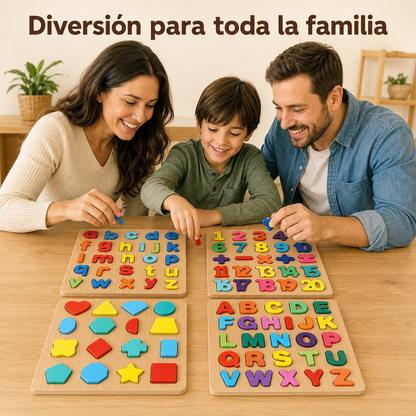 Tablero de Letras Mayúsculas  Madera