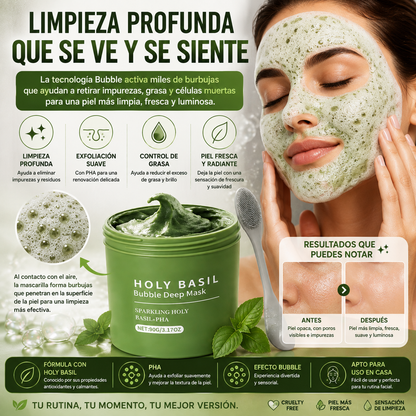 Mascarilla Facial Bubble Deep con Holy Basil