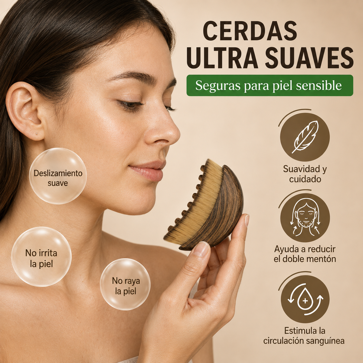 LinfaBrush™ – Cepillo Facial para Contorno y Masaje