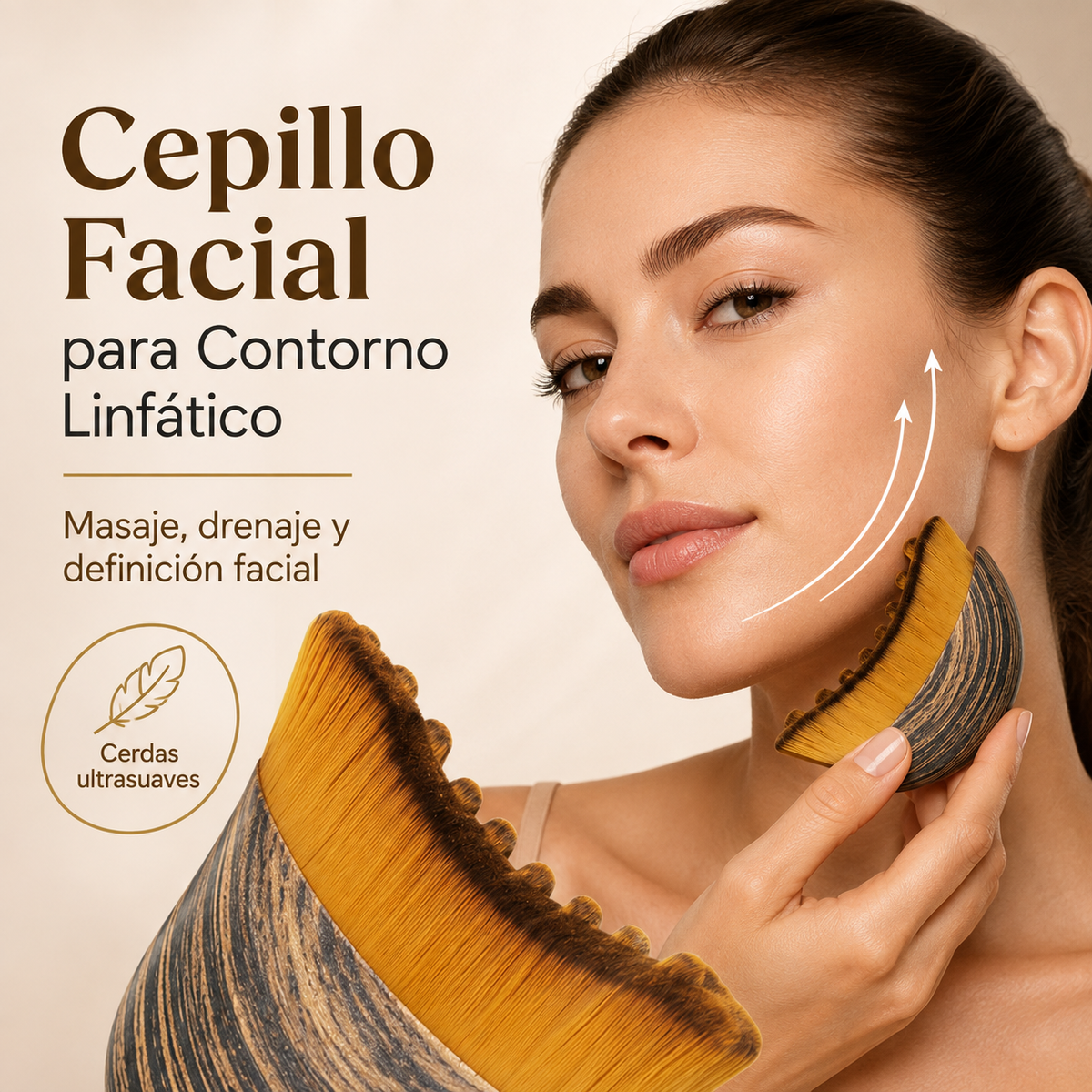 LinfaBrush™ – Cepillo Facial para Contorno y Masaje