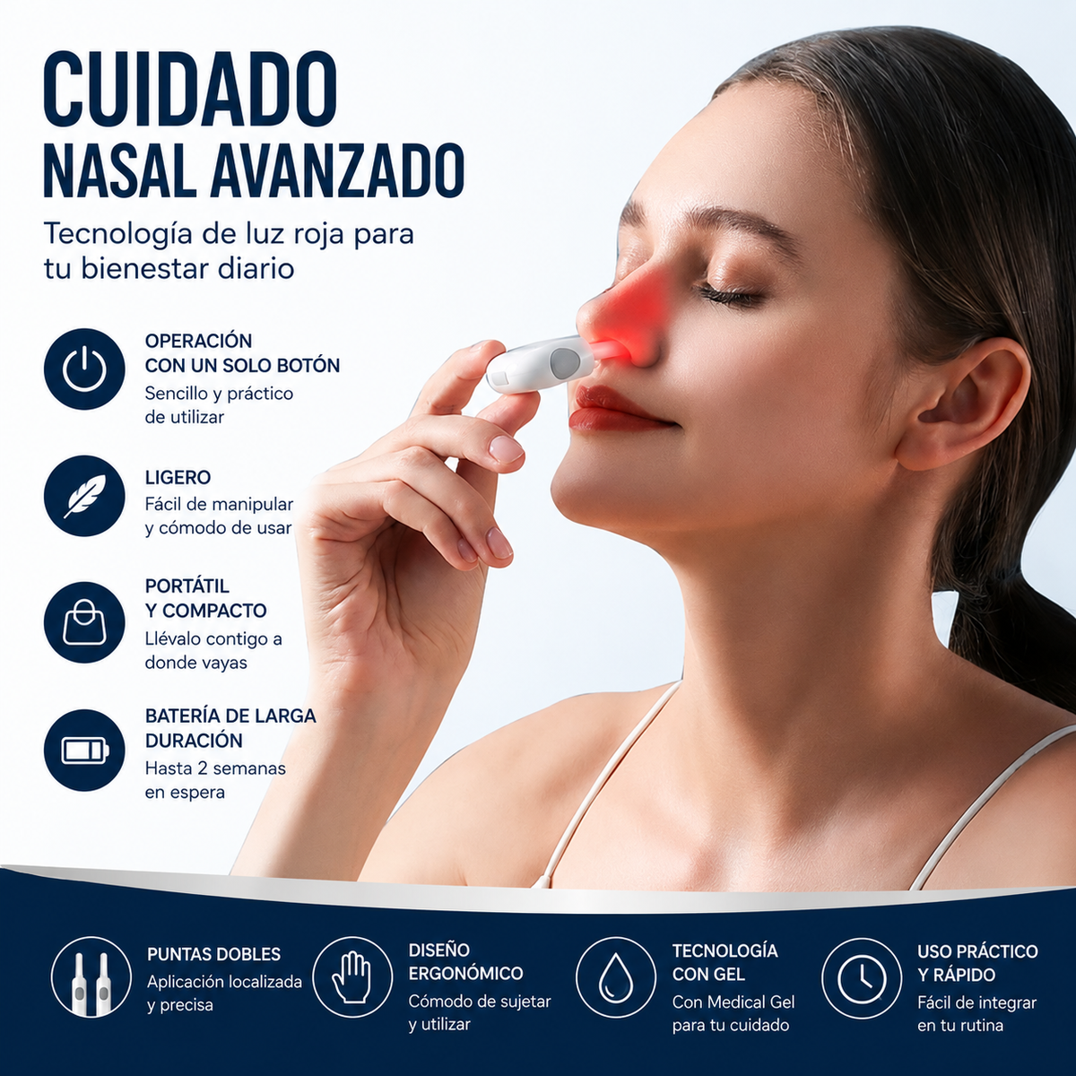 Descongestionador Nasal Infrarrojo – Respiración Más Cómoda y Bienestar Nasal