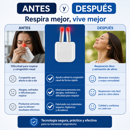 Descongestionador Nasal Infrarrojo – Respiración Más Cómoda y Bienestar Nasal