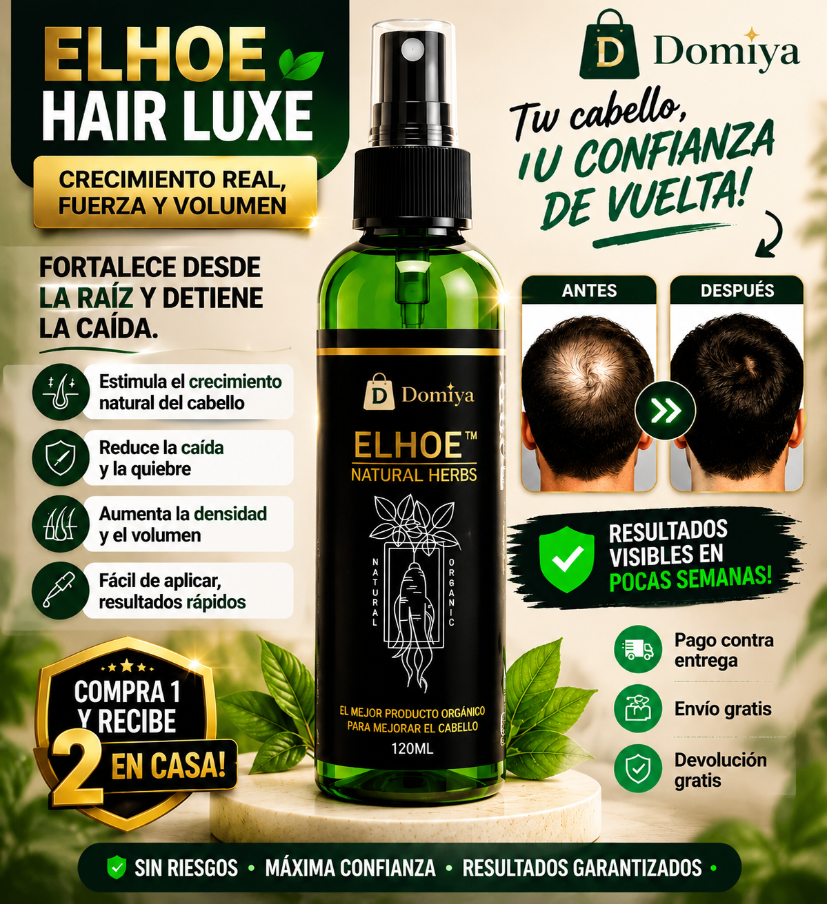 Domiya® Crecimiento Capilar – Oferta Excepcional