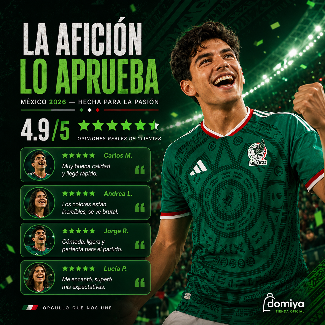 Pasión Verde 2026 – Camiseta Inspirada en México