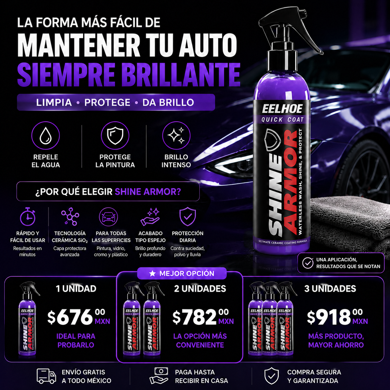 ArmorShine™ – Spray Cerámico de Brillo Extremo