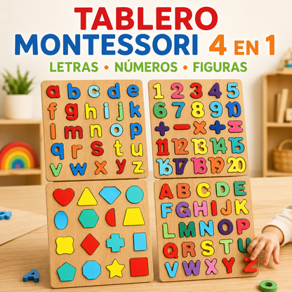 Tablero de Letras Mayúsculas  Madera