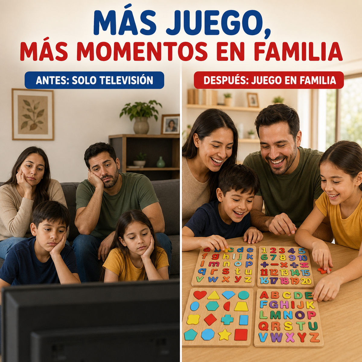 Tablero de Letras Mayúsculas  Madera