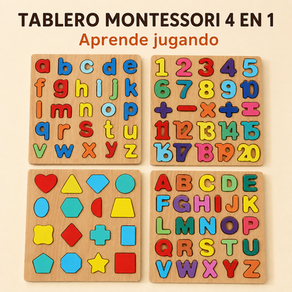 Tablero de Letras Mayúsculas  Madera