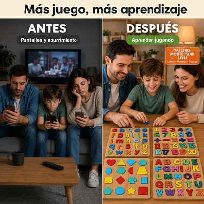Tablero de Letras Mayúsculas  Madera