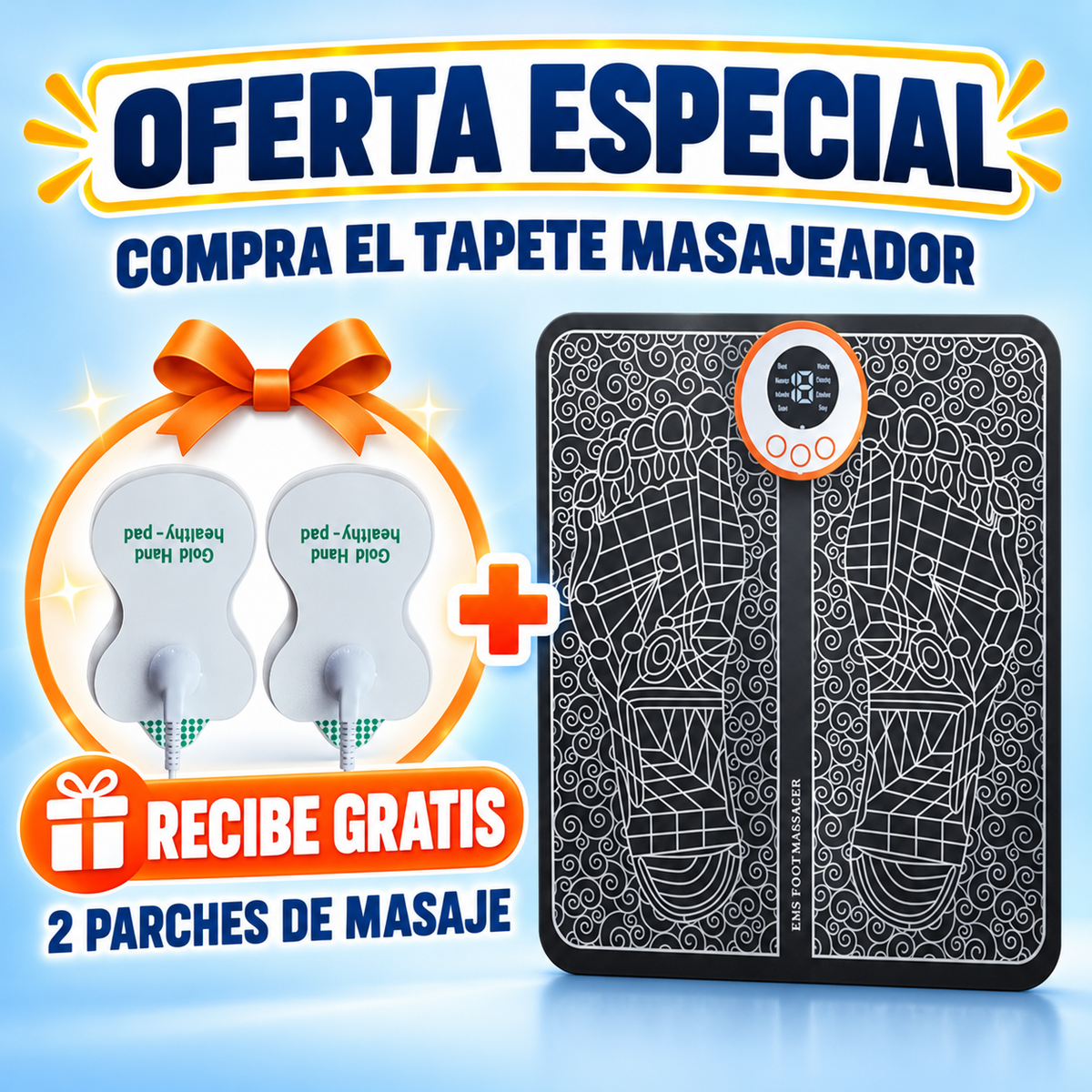 Masajeador Eléctrico de Pies con Calor Relajante.