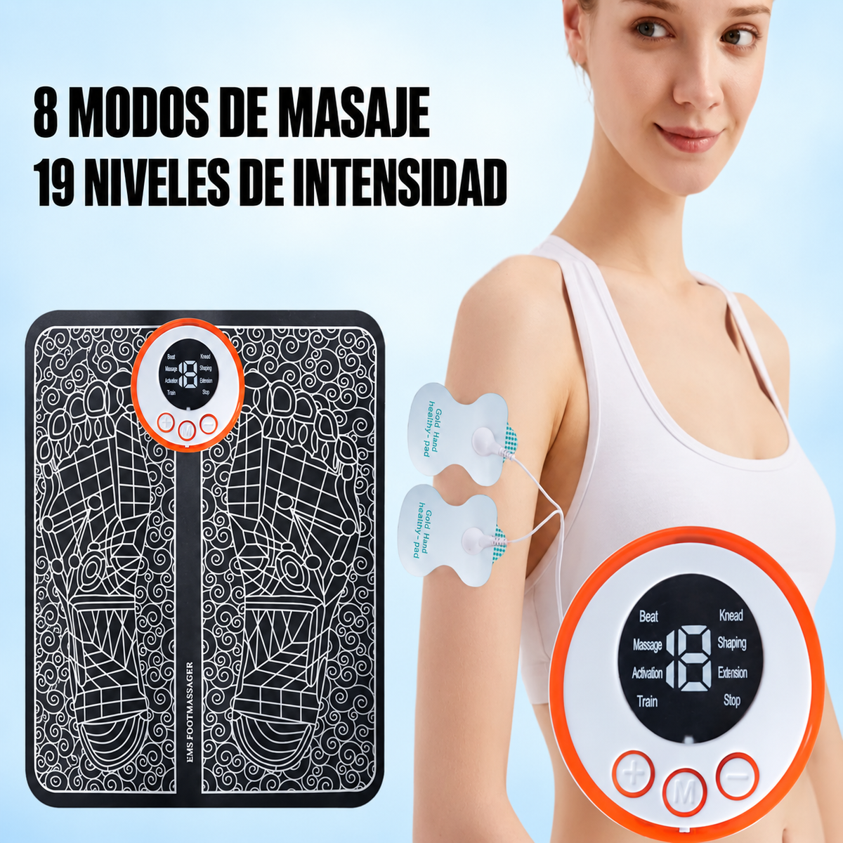 Masajeador Eléctrico de Pies con Calor Relajante.