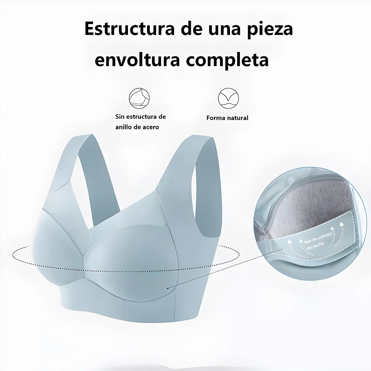 Domiya AirLift™ | Brasier Sin Aros de Soporte Suave que No Aprieta