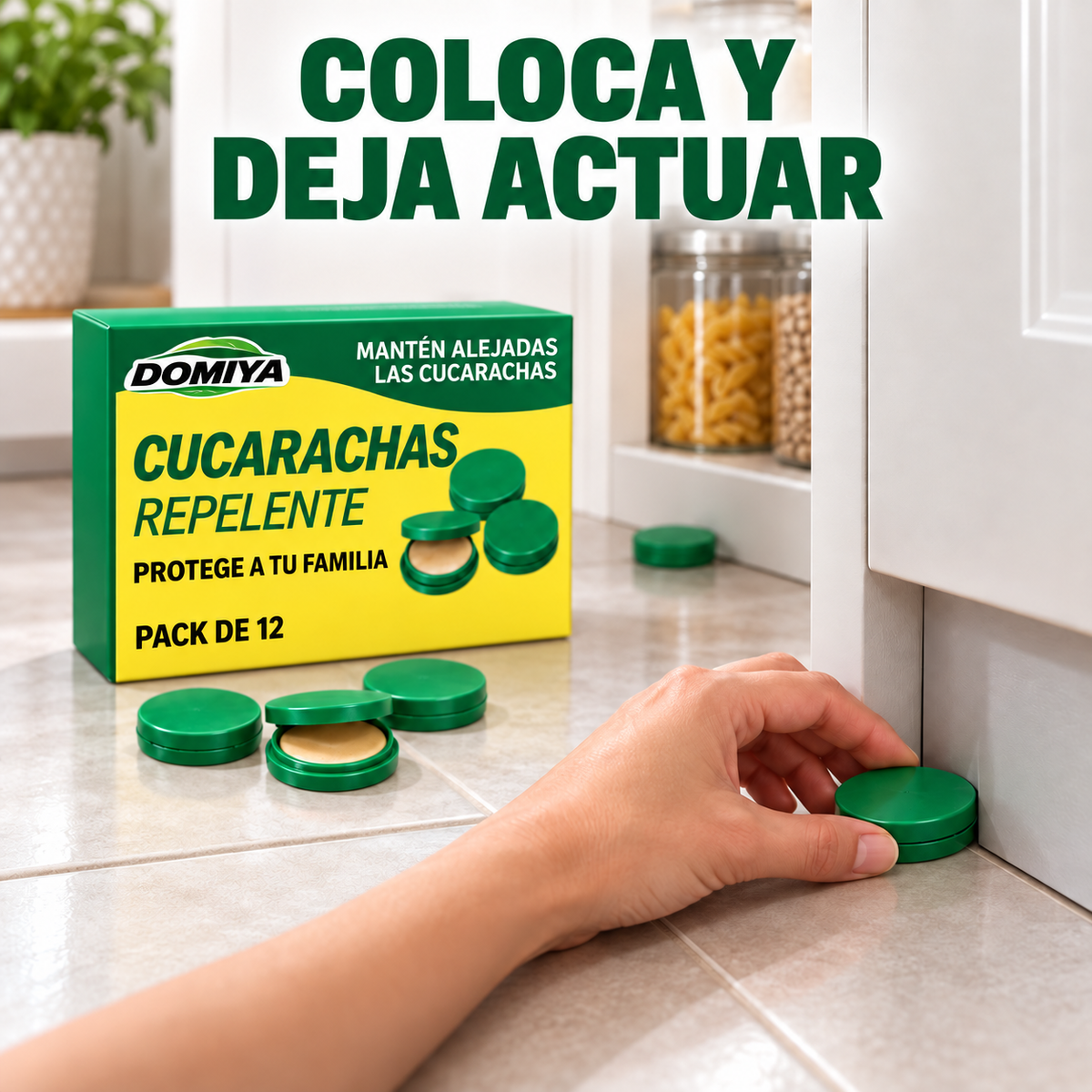 Cómo colocar la trampa anticucarachas Domiya
